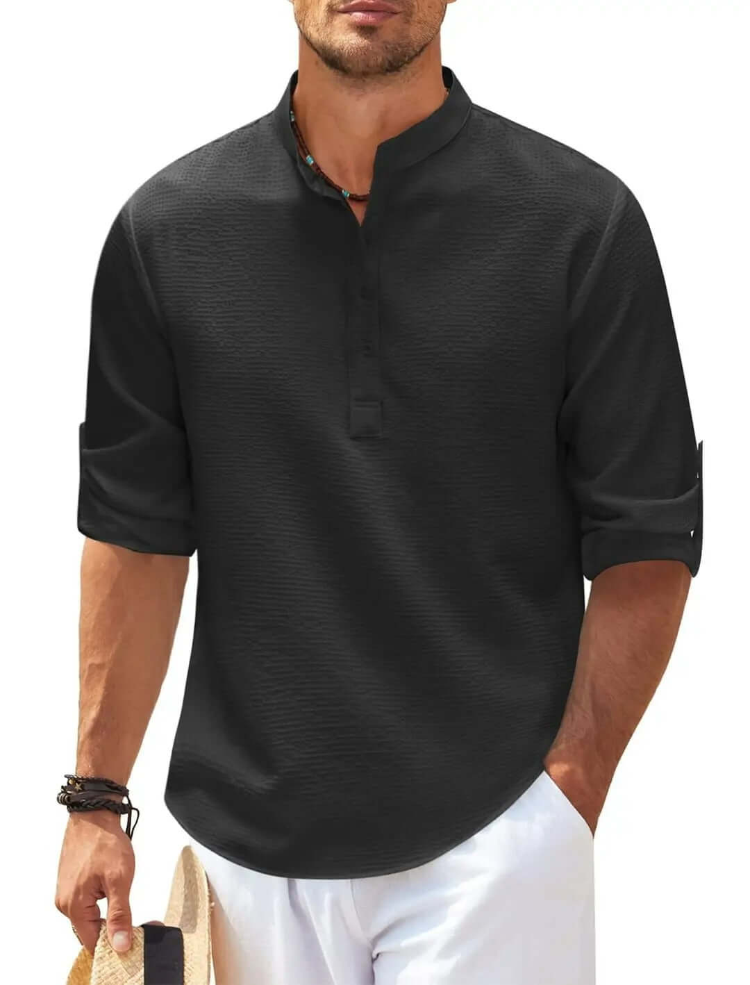 Cotton Linen-like Long sleeve for men
