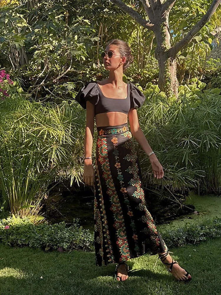 Daelise | Elegant Printed patchwork set