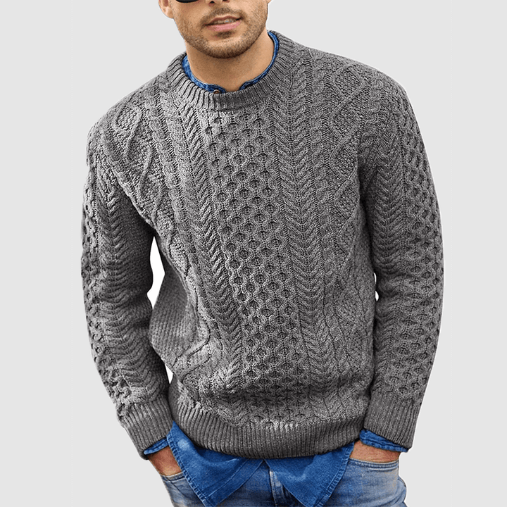 Soft warm knitted stylish jumper for men