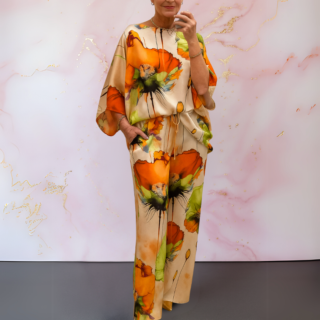 ISOLDE SATIN TWO-PIECE SET