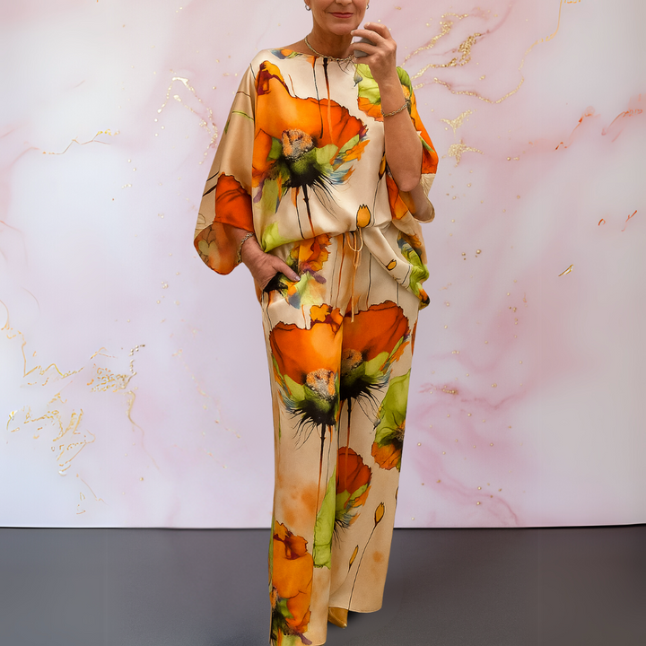 ISOLDE SATIN TWO-PIECE SET