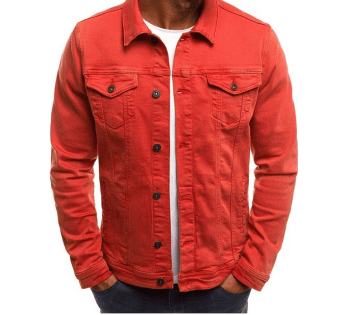 Haris - Coloured denim jacket for men
