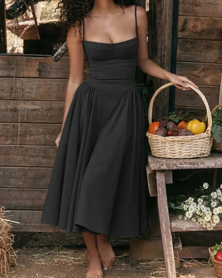 Victoria | Sleeveless midi dress with corset fit - Attractive fit