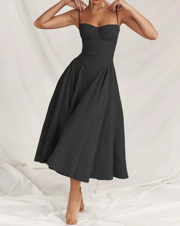 Victoria | Sleeveless midi dress with corset fit - Attractive fit