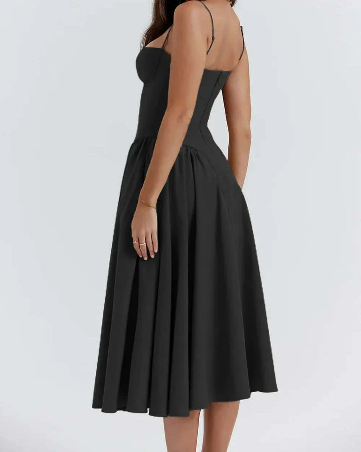 Victoria | Sleeveless midi dress with corset fit - Attractive fit