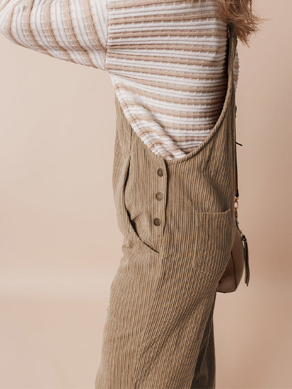 LIORA LOOSE CORD OVERALLS