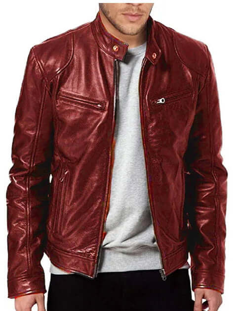 Fashion Men's Vegan Leather Jacket