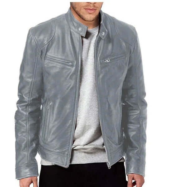 Fashion Men's Vegan Leather Jacket
