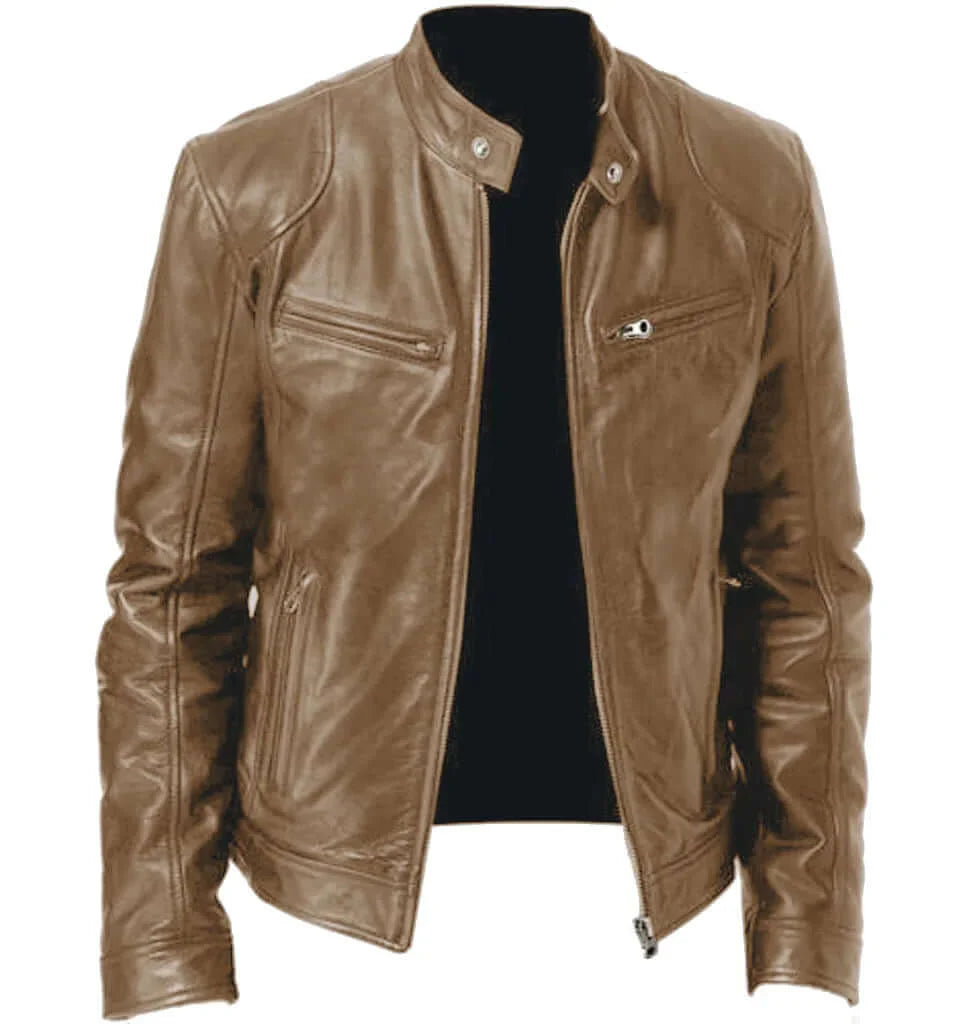 Fashion Men's Vegan Leather Jacket