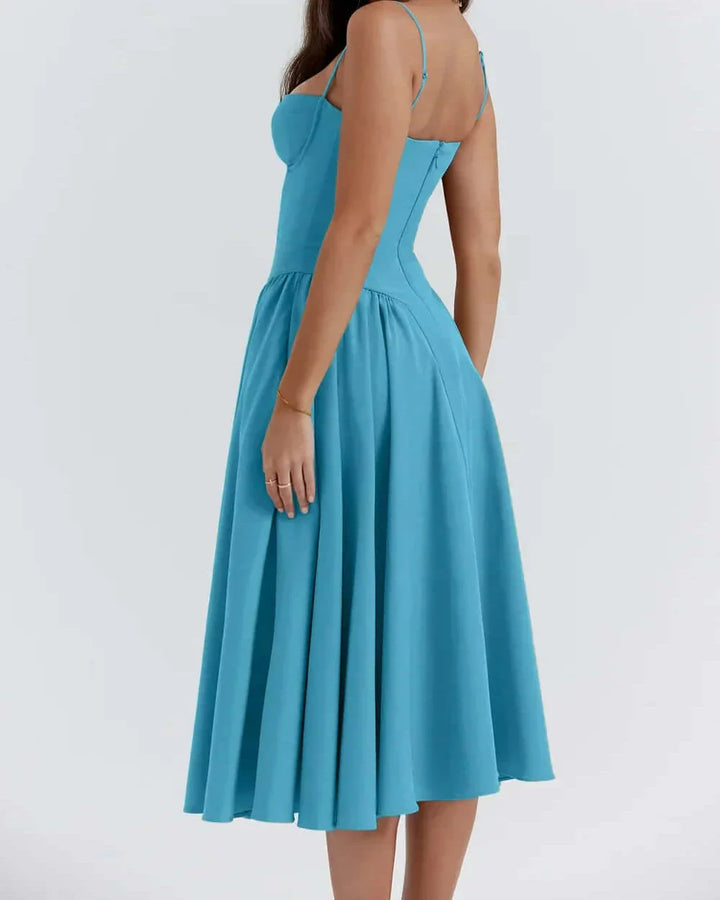 Victoria | Sleeveless midi dress with corset fit - Attractive fit