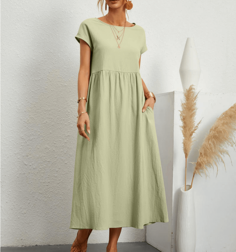Solena - Casual, loose summer dress with pockets