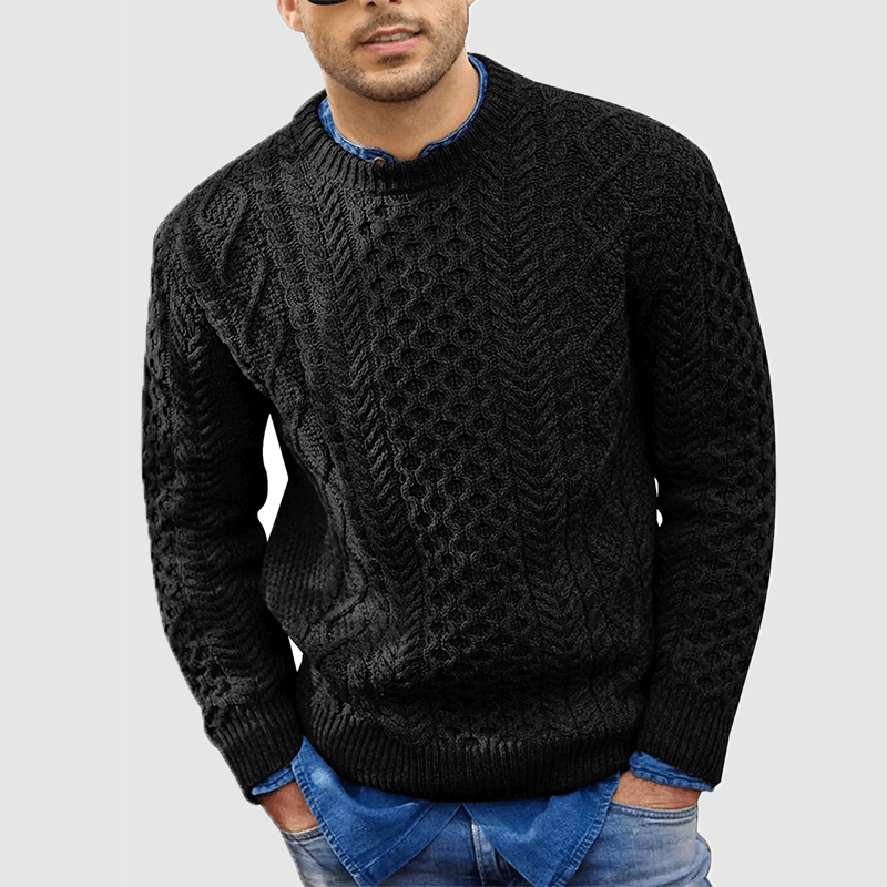 Soft warm knitted stylish jumper for men