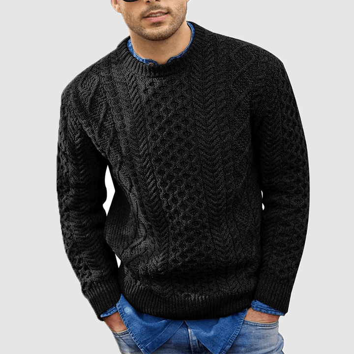Soft warm knitted stylish jumper for men