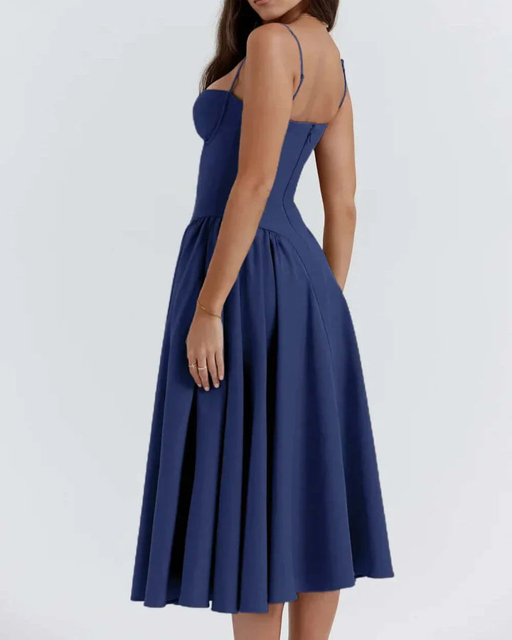 Victoria | Sleeveless midi dress with corset fit - Attractive fit