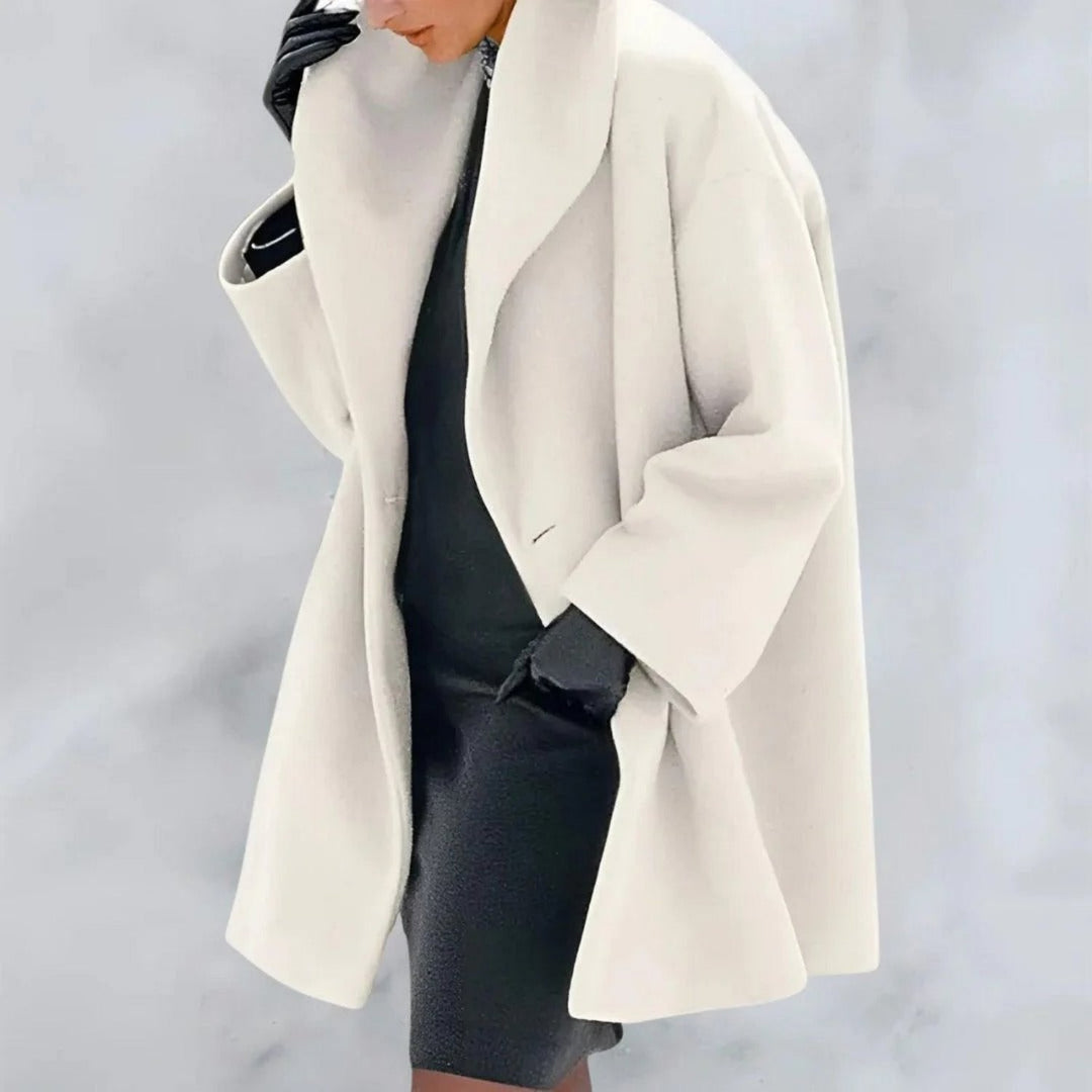 Isabella | Long Winter Coat with Button Closure