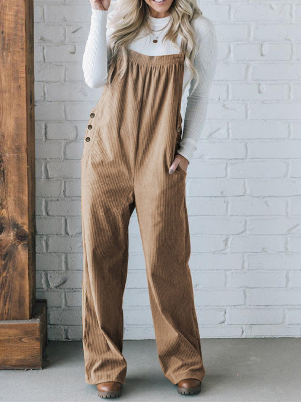 LIORA LOOSE CORD OVERALLS