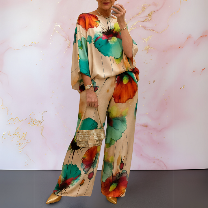 ISOLDE SATIN TWO-PIECE SET