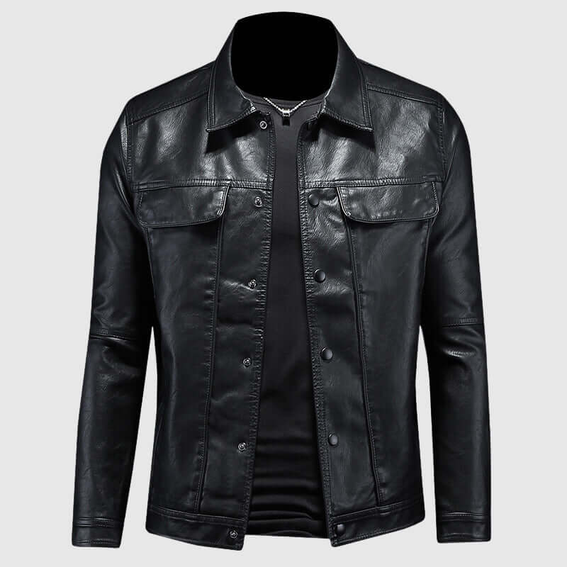 Houston - Leather biker jacket