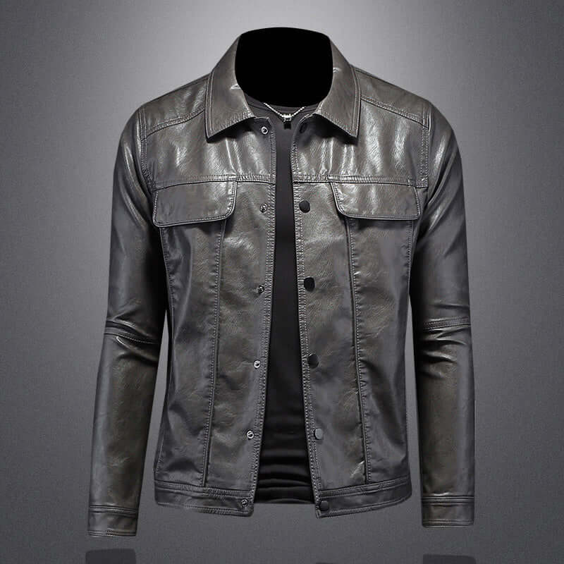 Houston - Leather biker jacket