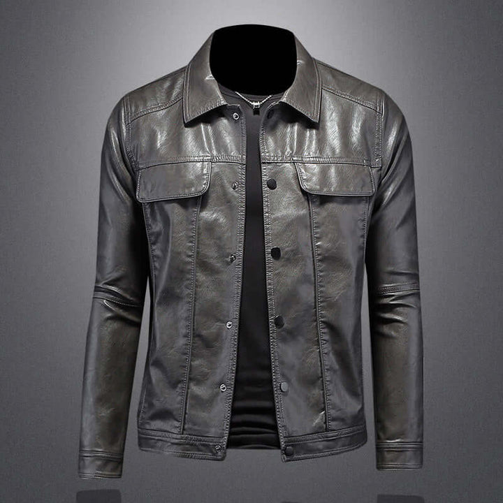 Houston - Leather biker jacket