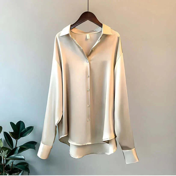 Fifine - women's silk-like shirt