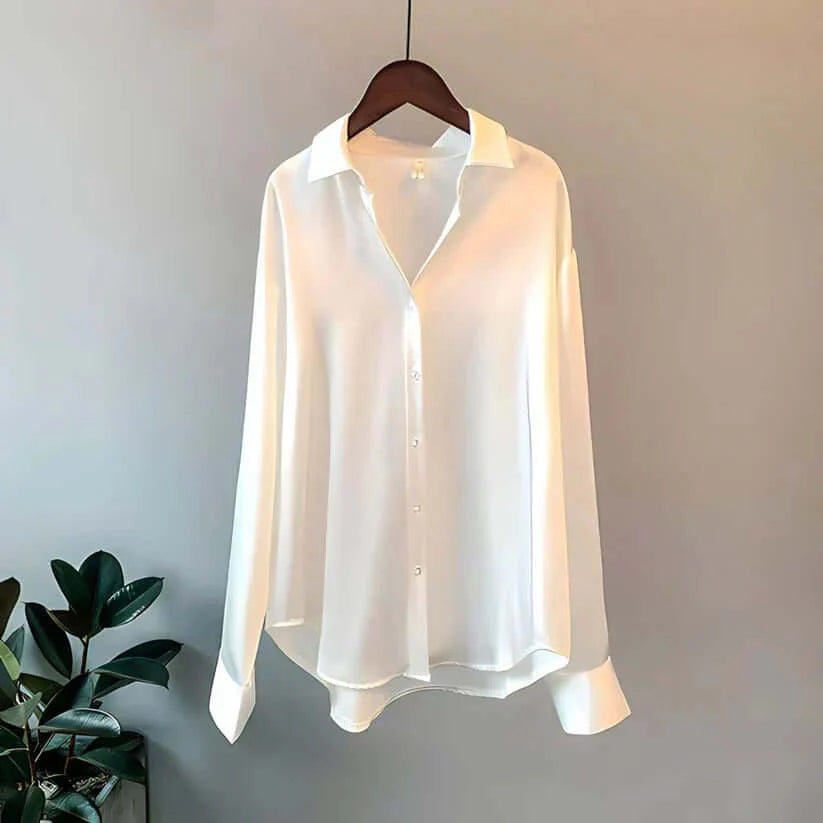 Fifine - women's silk-like shirt