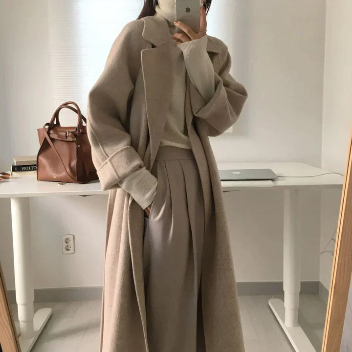Classic warm long winter coat for women - Comfortable and versatile