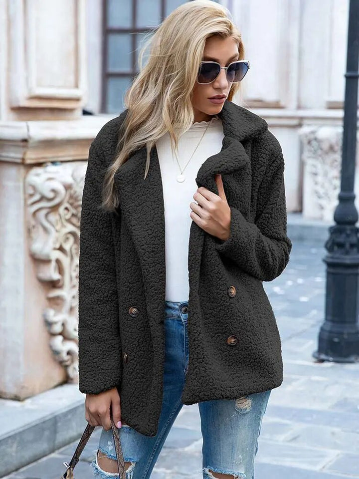 Thick warm plush coat - Perfect for chilly days - Perfect for chilly days