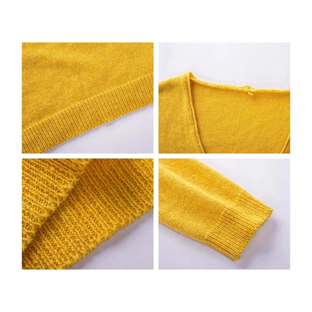 Loose V-neck knitted Top Jumper