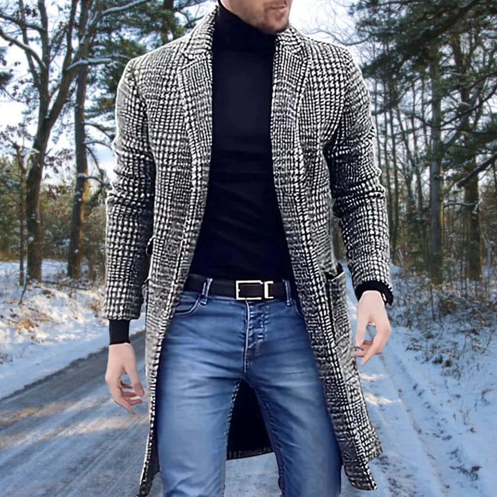 Wool-like Jacket Casual Checkered