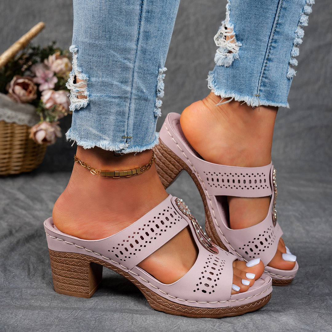 ALESSA COMFORT HEEL SANDALS