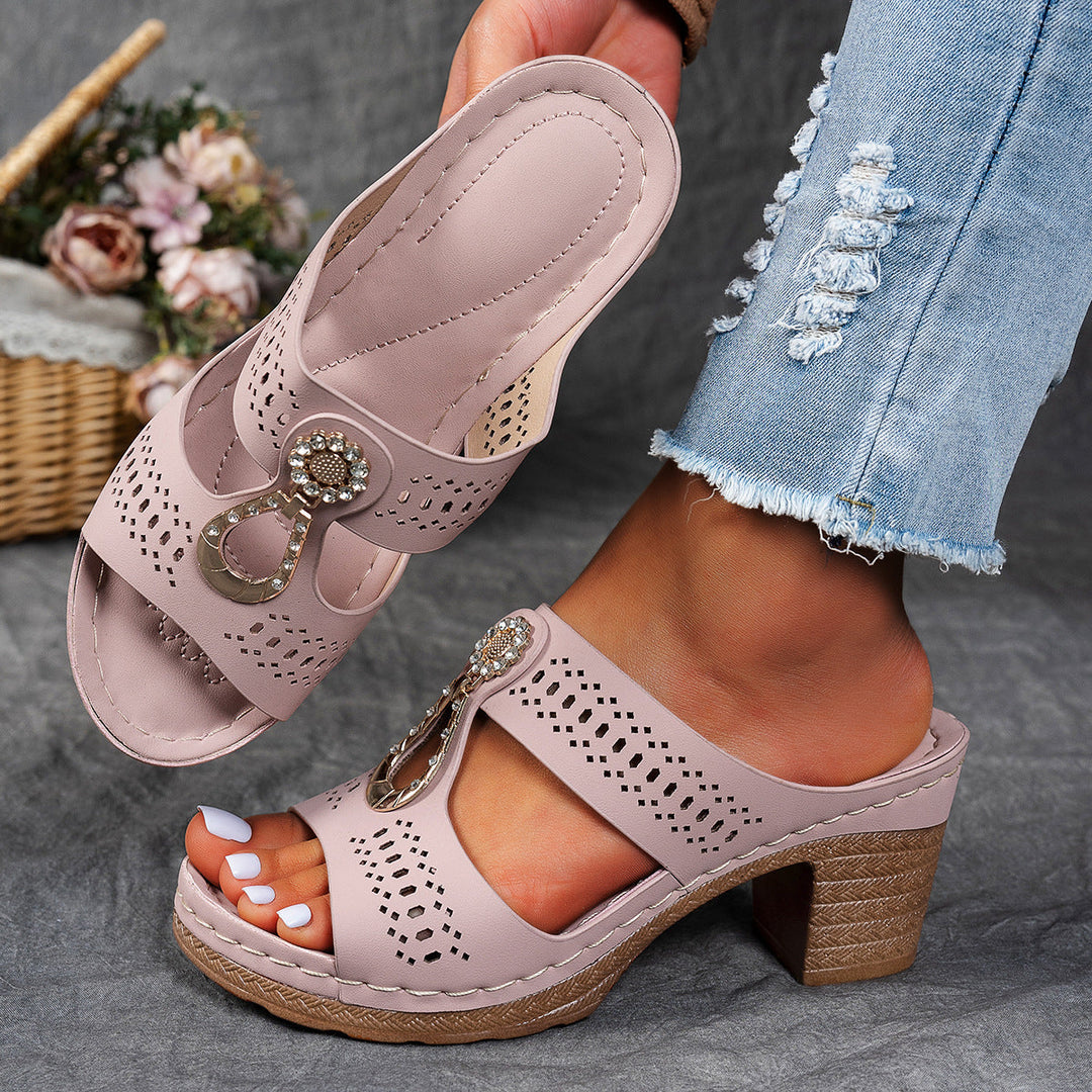 ALESSA COMFORT HEEL SANDALS