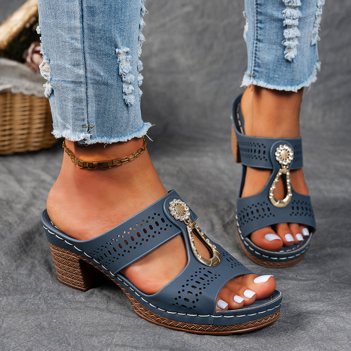 ALESSA COMFORT HEEL SANDALS