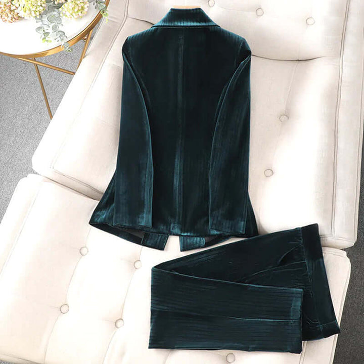 Madison - Velvet jacket and trousers set for women
