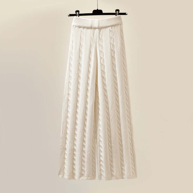 Cashmere-like pullover suit set & warm waistcoat