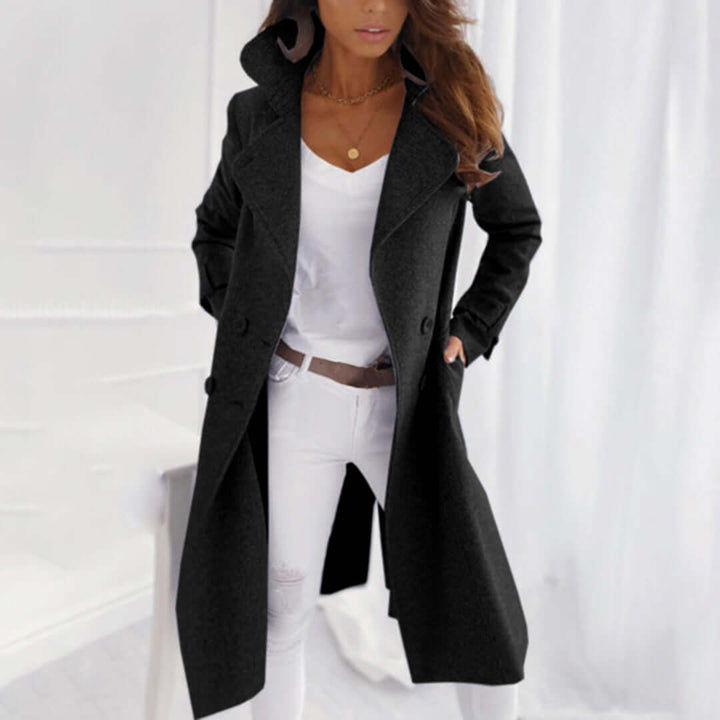 Emily™ | Elegant long casual wool-like coat