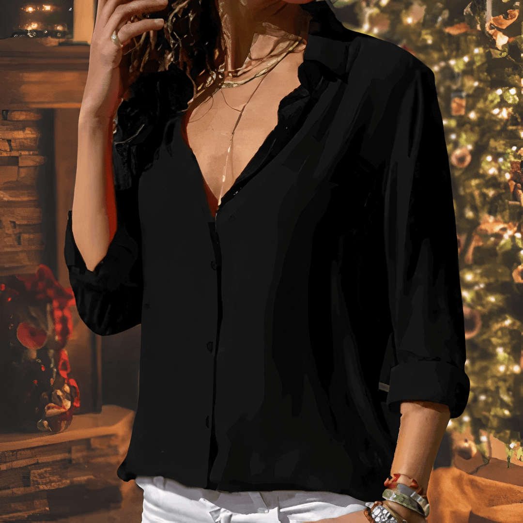 Elegant chiffon blouse for women - rhea