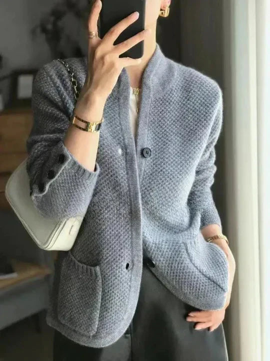 Women's coat made from pure cashmere wool-like