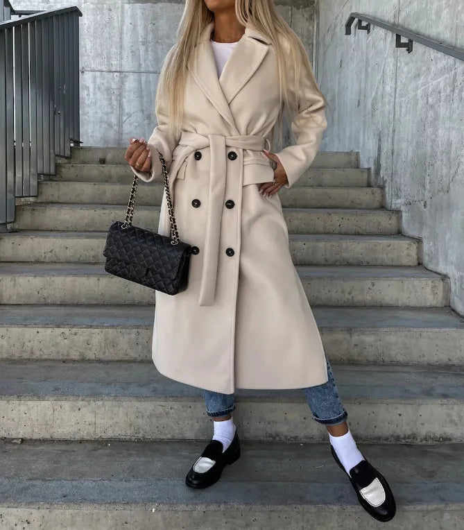 Olivia | Long Double Breasted Coat