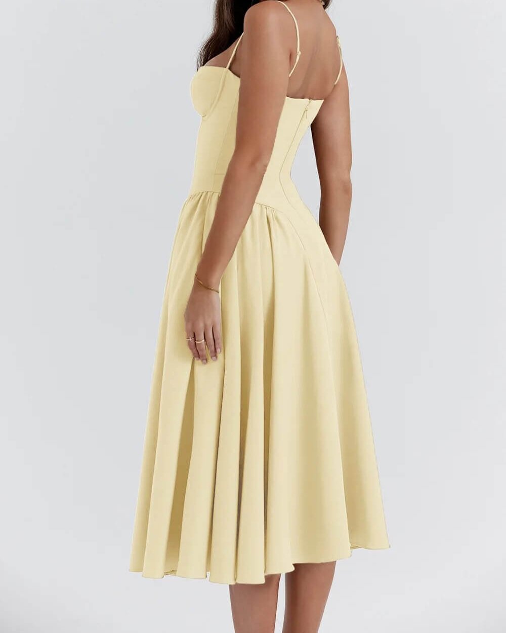 Victoria | Sleeveless midi dress with corset fit - Attractive fit