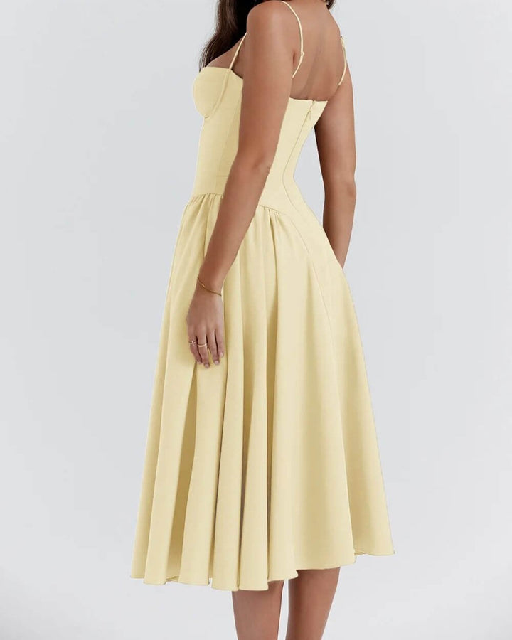 Victoria | Sleeveless midi dress with corset fit - Attractive fit