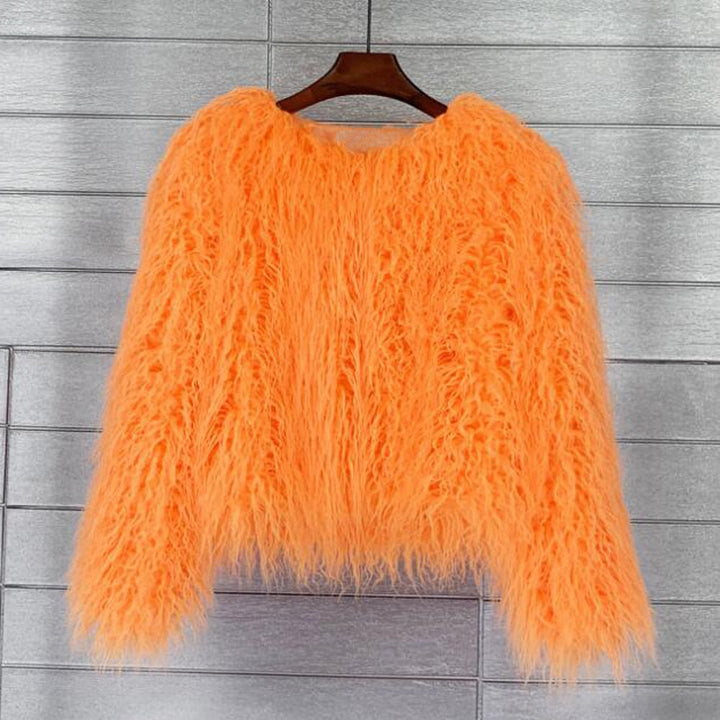 Fur coat ladies thick warm faux fur coat - High-quality craftsmanship for durability