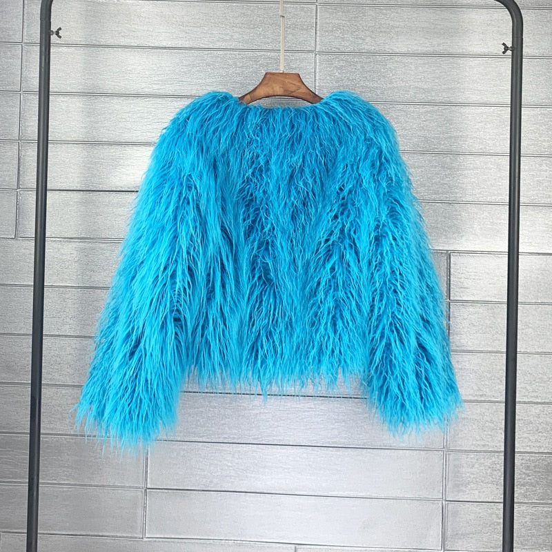 Fur coat ladies thick warm faux fur coat - High-quality craftsmanship for durability