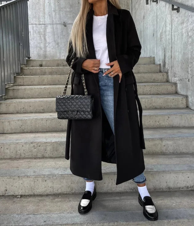 Olivia | Long Double Breasted Coat