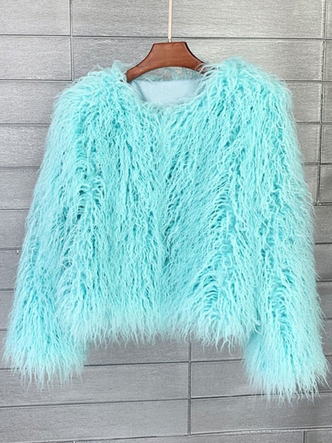 Fur coat ladies thick warm faux fur coat - High-quality craftsmanship for durability