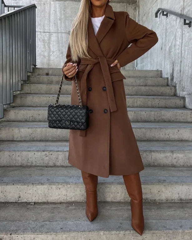 Olivia | Long Double Breasted Coat