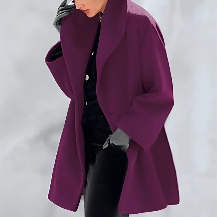 Isabella | Long Winter Coat with Button Closure