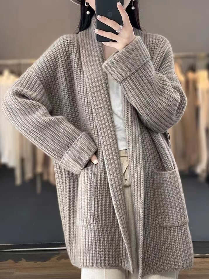 Cosy cashmere-like cardigan