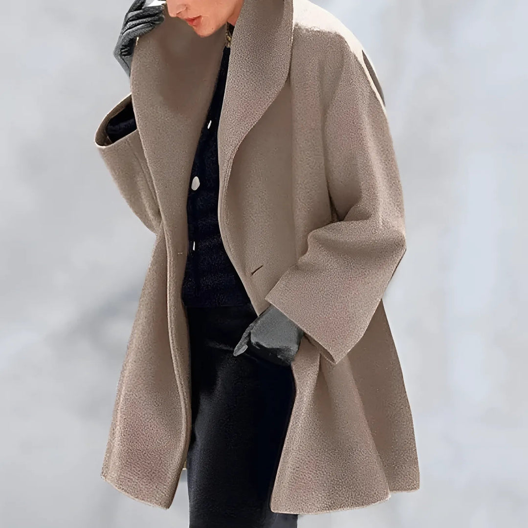 Isabella | Long Winter Coat with Button Closure