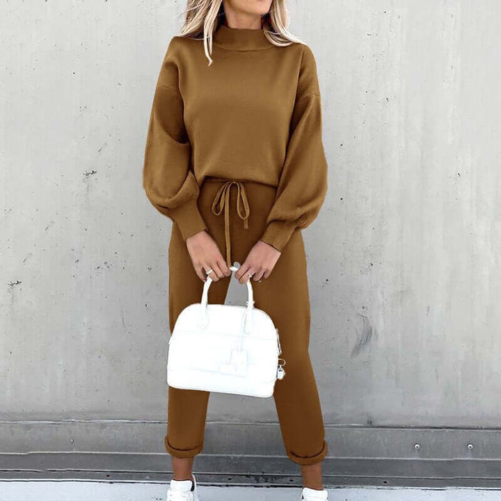 Turtleneck jumper comfort set
